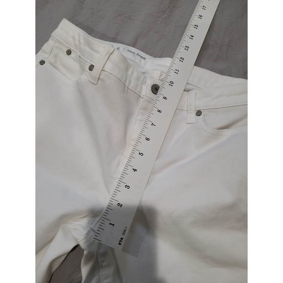 Talbots White Flawless Jeans Womens size 8 Slim Ankle classic 5 pocket coastal - Picture 9 of 10
